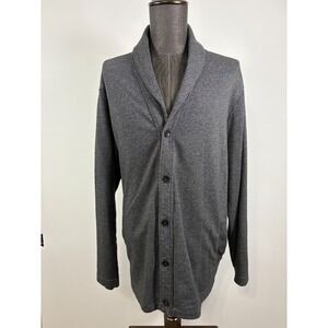 Cardigan Men's 2XL Grey Perry Ellis Front Pockets Soft
